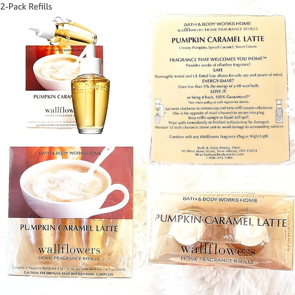 Refill pack of 2 bath and body works Pumpkin Caramel latte wallflower - Picture 1 of 6